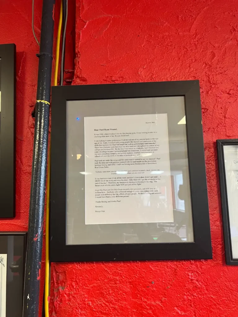 BSF Toronto Achievements 8 Framed letter of appreciation